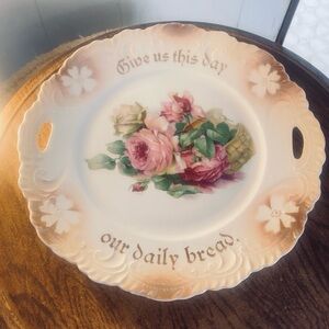 Bavarian Porcelain Decorative Plate with Pink Roses
Purchased in the 1950’s